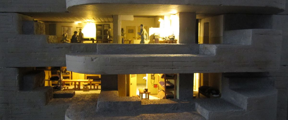Maquette van de bunker. Collectie Museon